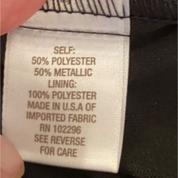 Dressbarn Open Front Jacket & Attached Top Black Metallic Medium - Picture 5 of 11